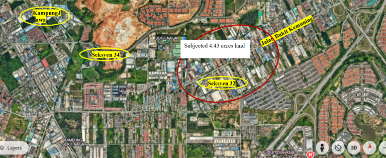 Bukit Kemuning Main Road Industrial Land